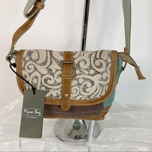 Myra Bag
Leaf Print Small and Cross Body Bag